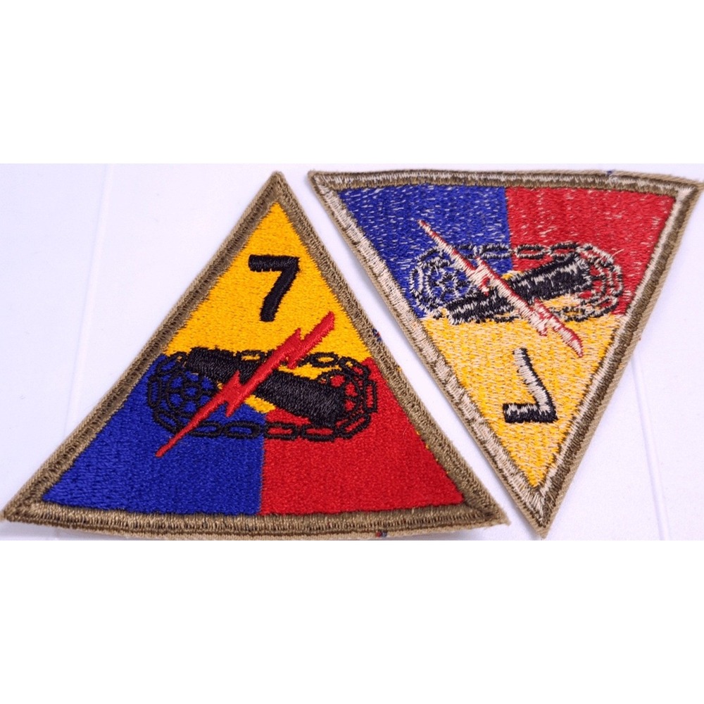New US Army 7th Armored Division Patch 4in Multicolor Lucky Seventh SSI Insignia